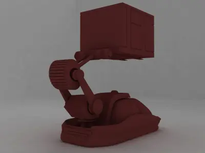Futuristic Hover Loader Vehicle 3D model