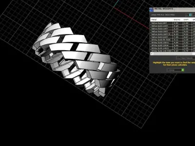 Cuban ring model 206  Size16 3D print model