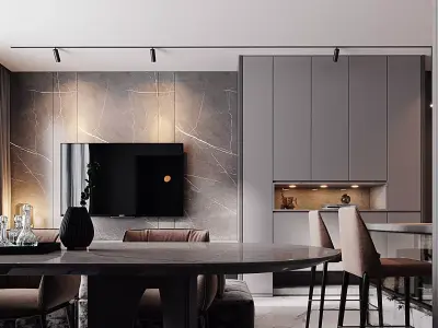 Escena interior  modelo 3d max y corona render 3D model