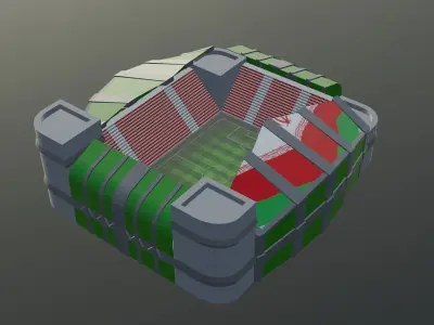 Football Stadium - Iranian Low-poly 3D model