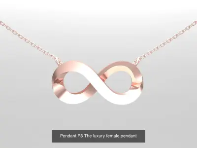 C6 The luxury female pendant 3D Model Pack