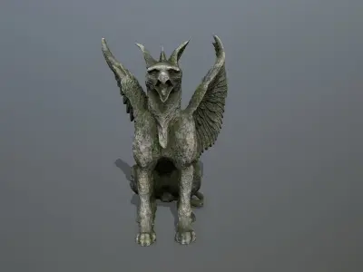 Statue Creature Low-poly 3D model