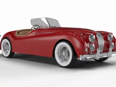 Jaguar XK140 1954 3d model 3D model
