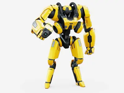 BATTLE DROID SYRIOS-F Rigged for Unreal Engine - Unity - MIXAMO 3D model