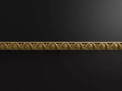 Carved molding with corners 3D model