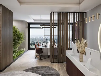Modern Office Interior 03 3D model