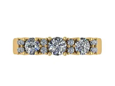 Weeding band with diamonds 3D print model