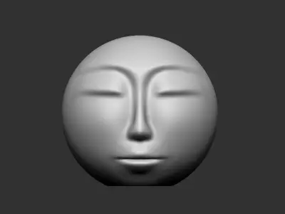 Decorative Face Candle V2 3D print model