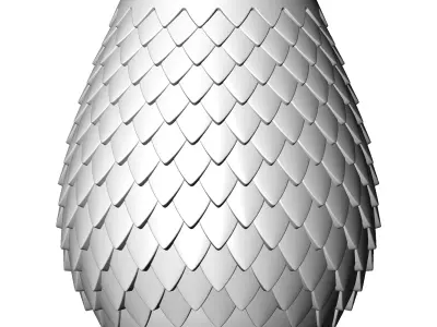 Fish Scale Vase 3d model for 3d printing  3D print model