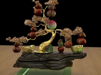 chinese gourd tree 3D model