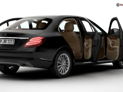 Mercedes C Class 2015 2 Versions 3D model
