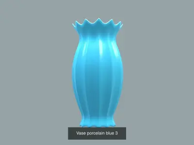 Vases porcelain 3 3D Model Collection
