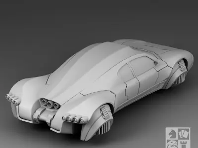 Futuristic Car - TWD 3D print model