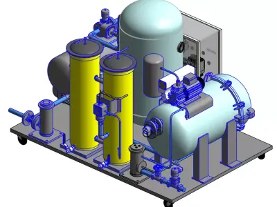 ZJA6KY Transformer Oil Purification Assembly 3D model