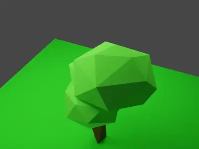 Low Poly Tree polygonal Free low-poly 3D model