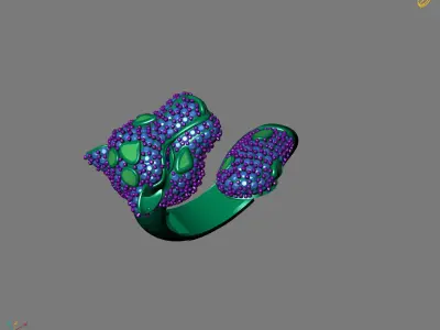 Panther Ring Bold Luxury Style for Men and Women 3D print model