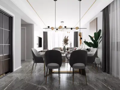 Luxury Modern Restaurant 3D model