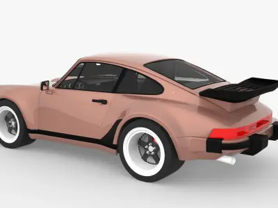 Porsche 911 930 turbo  Low-poly 3D model