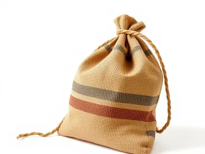 Canvas Sack Model Pack with Textured Details Low-poly 3D model