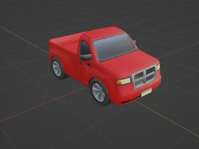 Low Poly Van Car Low-poly 3D model