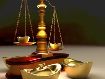 Chinese gold ingot 3D model