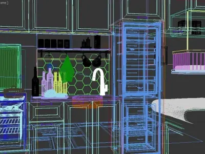 Fiat ducato 17m3 caravan interior design 3D model