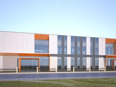 Industrial Building Factory 012 3D model