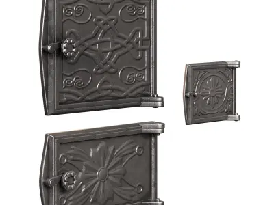 Cast iron doors for stoves 3D model