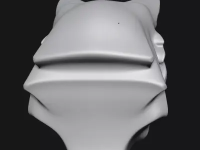 Cat head sculpture 3D print model