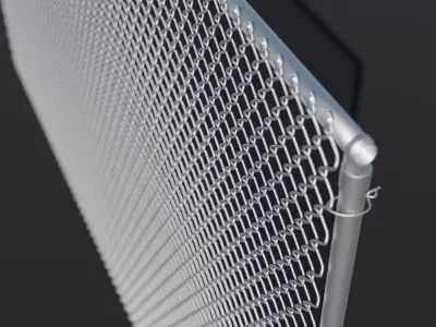 Metal Fence Free 3D model