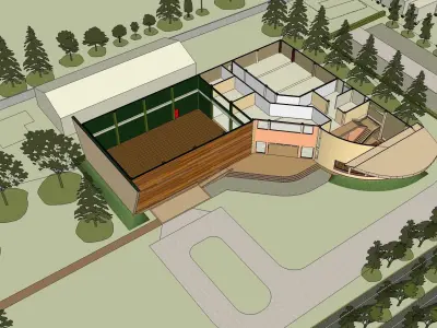 Recreation building 3D model