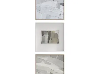 Abstract Painting Frame Set 06 3D model