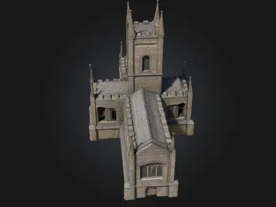 Gothic Cathedral Model  Majestic Architecture with Timeless 3D model