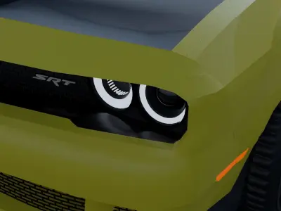 Dodge Challenger SRT Hellcat Widebody 2018 Low-poly 3D model