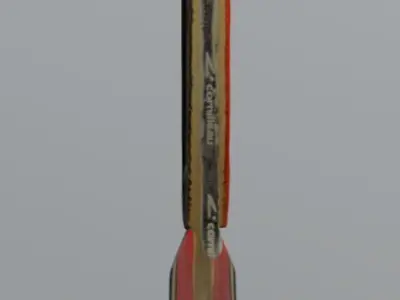 old ping pong racket 3D model