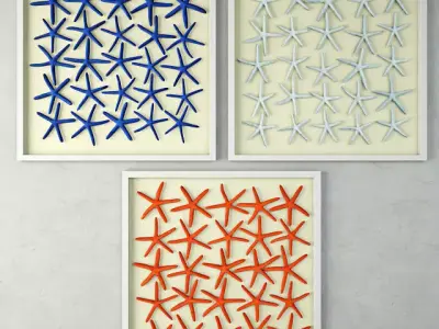 25 Starfishes 3D model