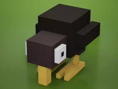 Voxel - Kiwi Low-poly 3D model