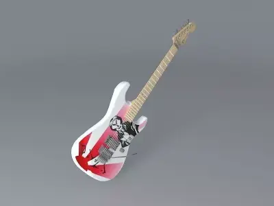 Charvel USA Warren DeMartini Bomber Graphic guitar Free 3D model