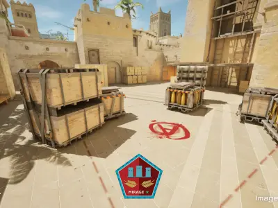 Counter Strike 2 - Mirage Map Unreal Engine 3D model