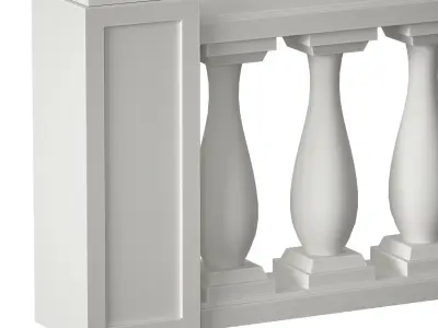 Balustrade fencing staircase balcony terrace 3D model