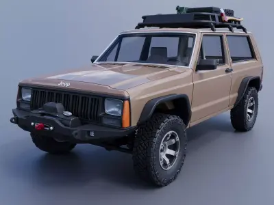 Jeep Cherokee XJ  2 Door 1984 Custom 3D print model