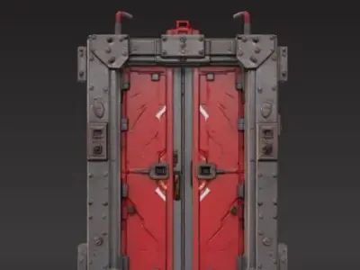 futuristic sci-fi door 3D print model