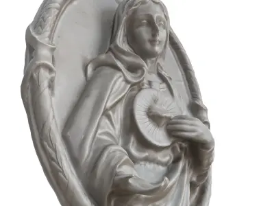 Holy Mary Inscription 3D model purchase