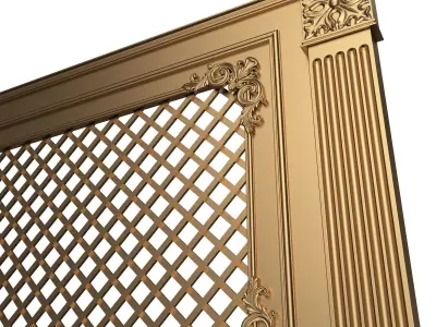 Radiator Cover Decorative Screening Grille Panel 01 Low-poly 3D model