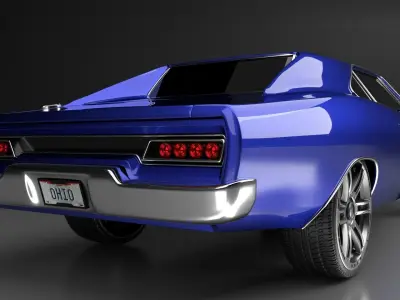 1969 Dodge Charger 500 Hemi Maya 3D Model 3D model