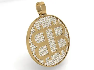 Circle Letter Pendant 3972 3D print model