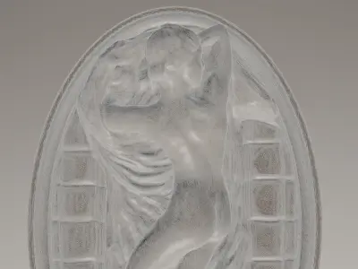 Hermaphrodite Medallion 3D print model