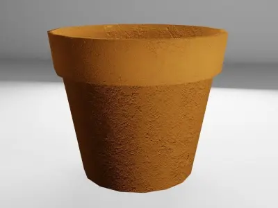 Low Poly Terracotta Pot Low-poly 3D model