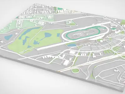 Meydan racecourse Dubai UAE 3D model