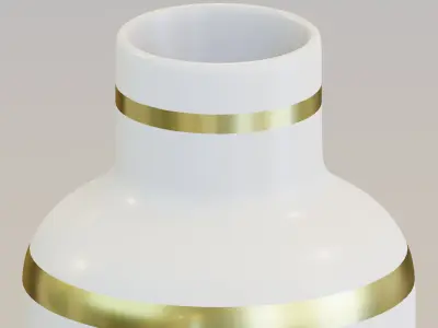 Vase36 vase with gold stripes 3D model